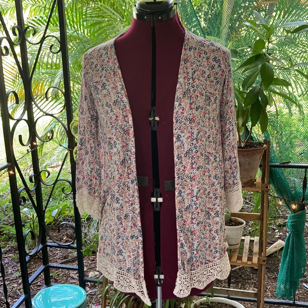 Floral cardigan jacket